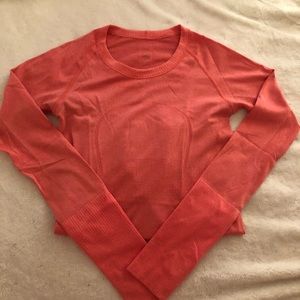 Pink Lululemon long sleeve